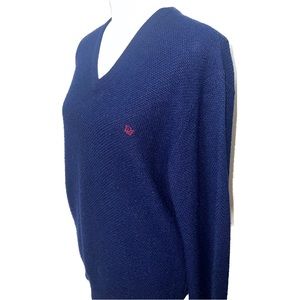 Christian Dior Vintage 1980’s Men’s Navy Blue Knit Sweater, size large